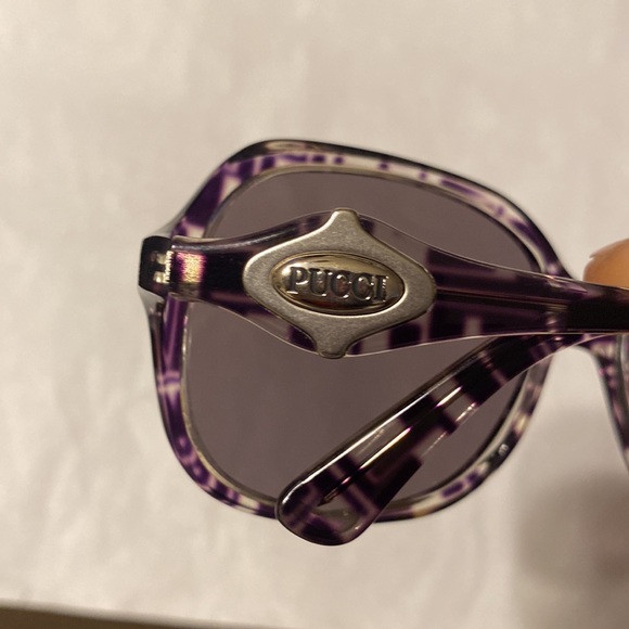 VINTAGE PUCCI BEAUTIFUL PURPLE & SILVER COLOR SUNGLASSES - Picture 5 of 8